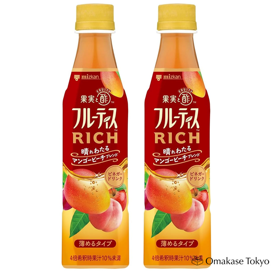 Mizkan Fruitis RICH Vinaigre à boire mangue pêche 350 ml x 2set