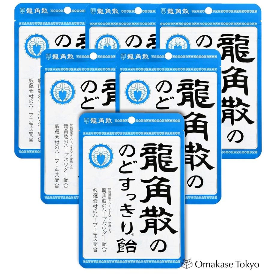 Sachet de bonbons rafraîchissant pour la gorge Ryukakusan 88 g (6 sachets)