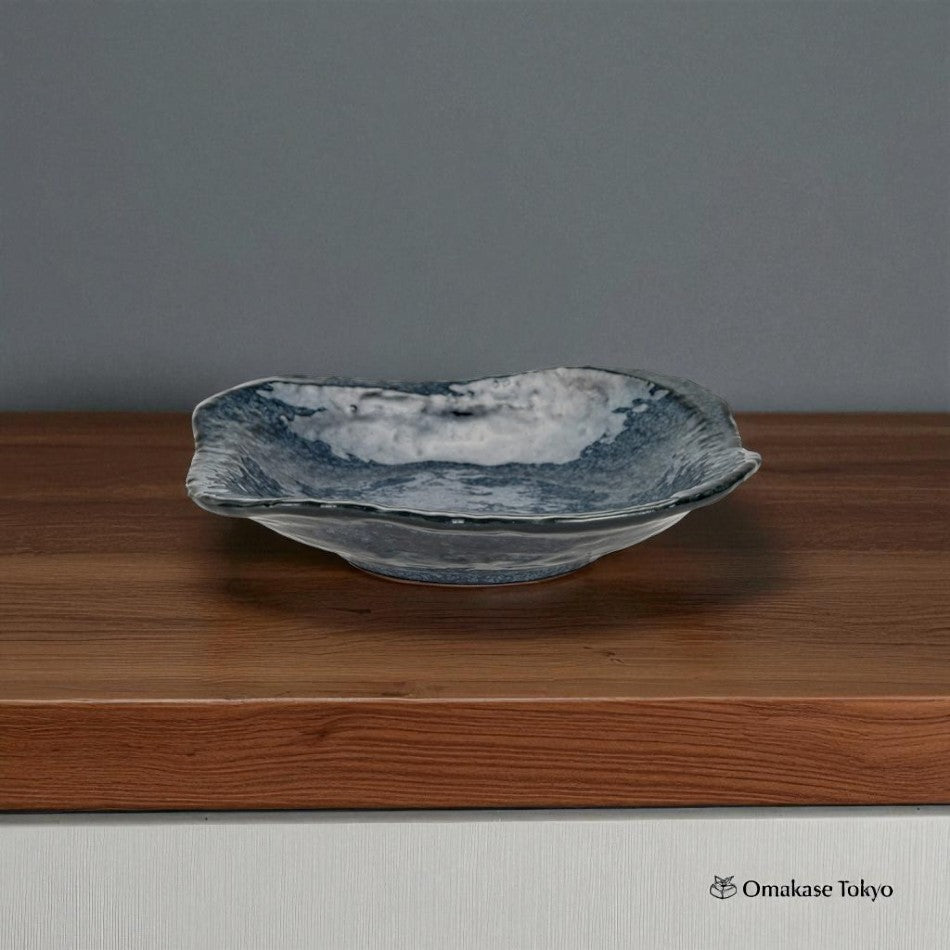 Assiette de service Ichikyu Minoyaki Nade-Kaku