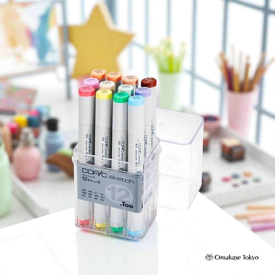 Ensemble de base Copic Sketch – 12 couleurs