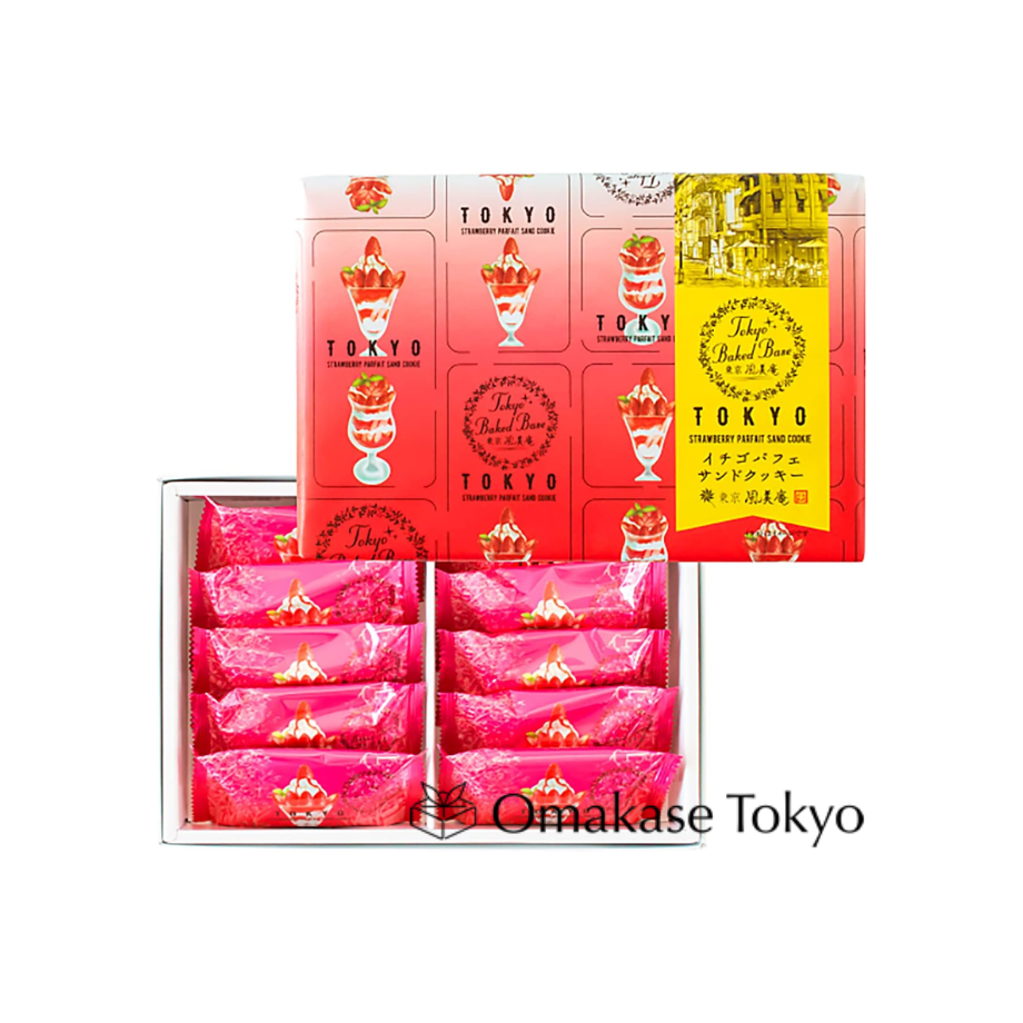 Tokyo BAKED BASE Biscuits Sandwich Parfait aux Fraises 10 pièces