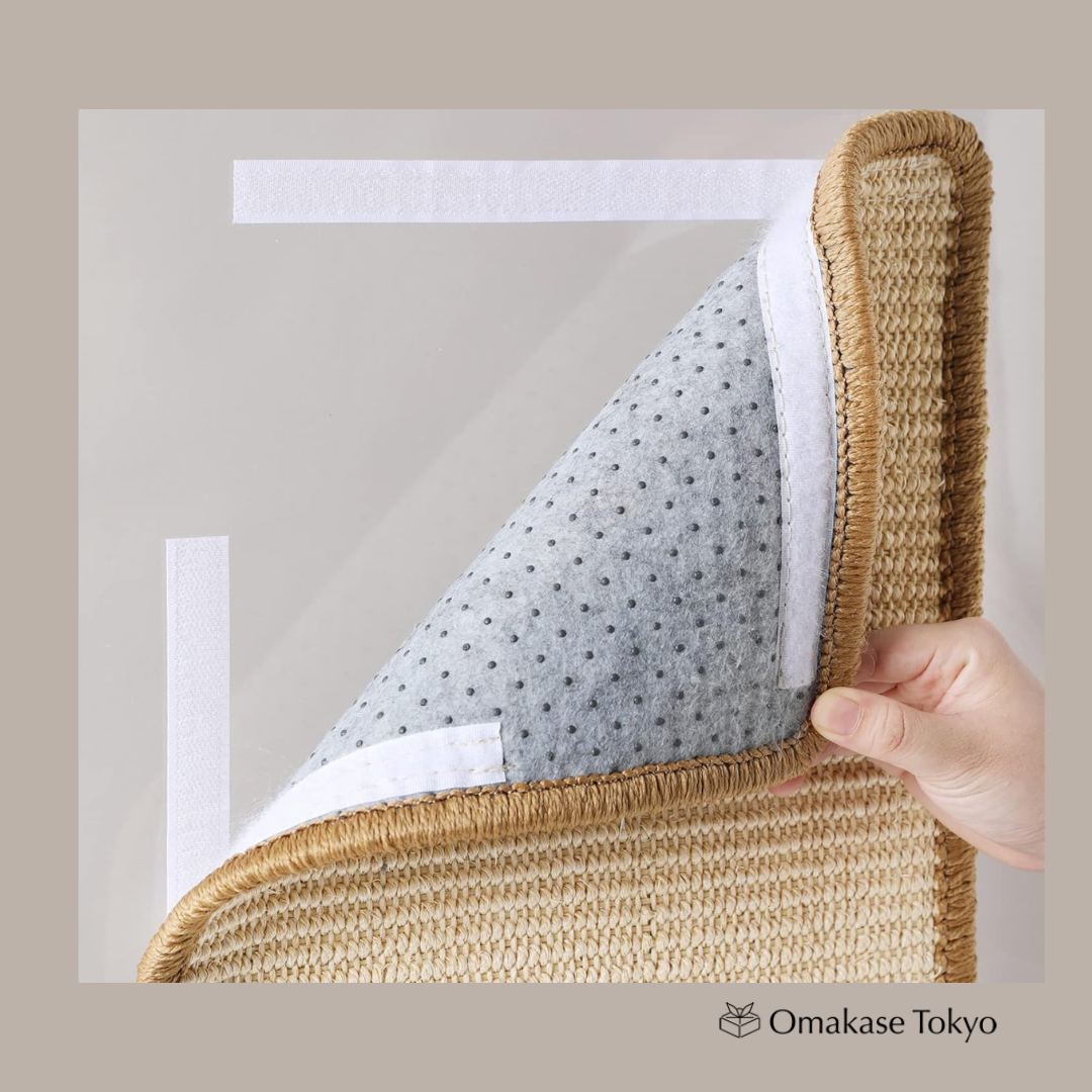 FUKUMARU Cat Scratcher Mat Beige 19.7 x 11.8 in, Natural Sisal