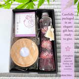 Florist Leman Preserved Flower & Incense Memorial Gift Set with LED Base
