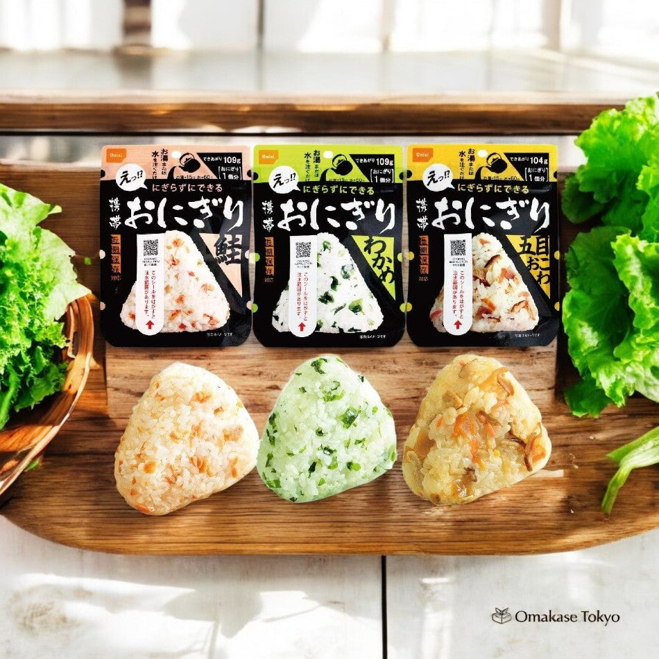 Onishi Portable Rice Ball Onigiri Set of 3 Types, 12 Bags