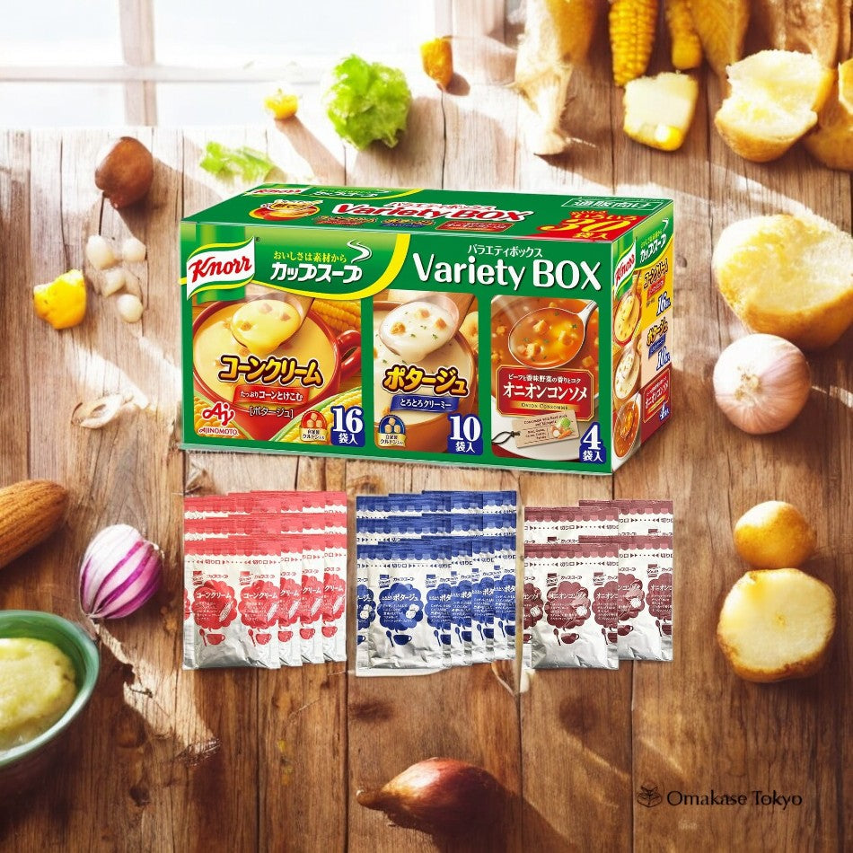Boîte à soupe de tasses de légumes assorties Knorr Variety (3 saveurs, paquet de 30)