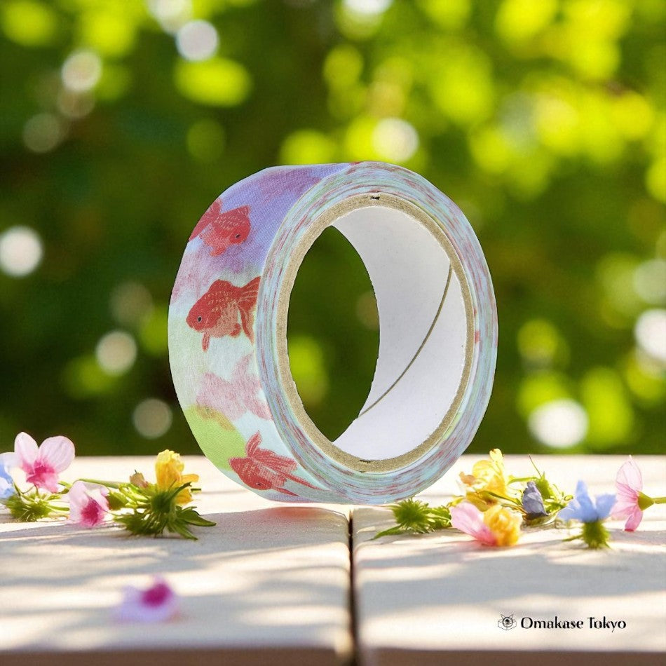 Ruban de masquage japonais Washi Poisson rouge