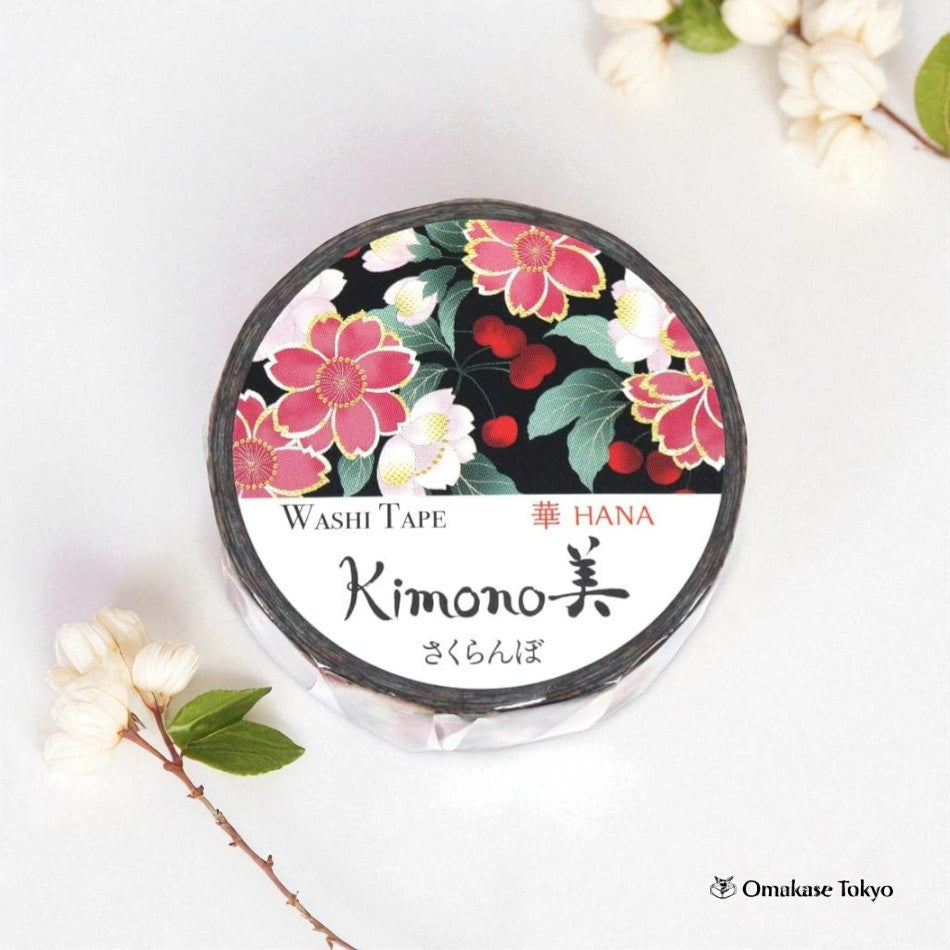 Ruban de masquage japonais Washi Cerise