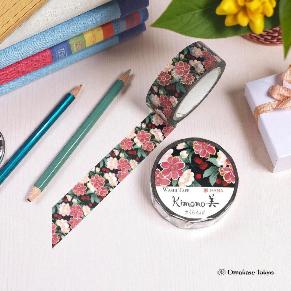 Ruban de masquage japonais Washi Cerise