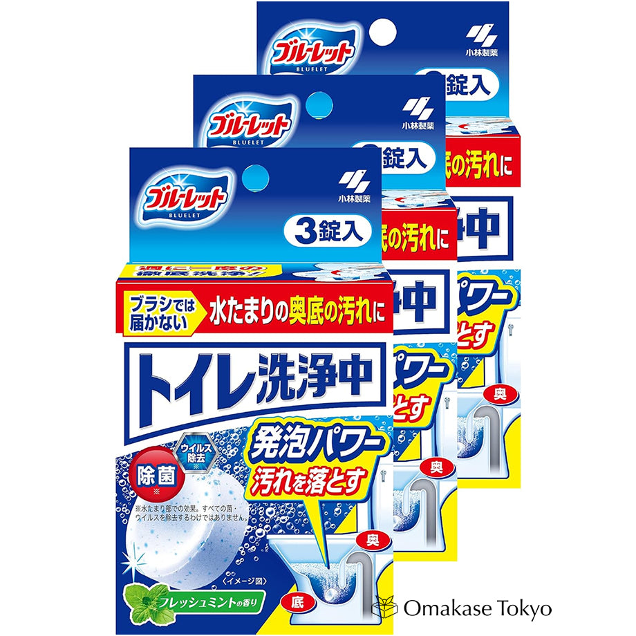小林制药 Bluelet 马桶清洁剂 冲水 3片 (FreshMint)