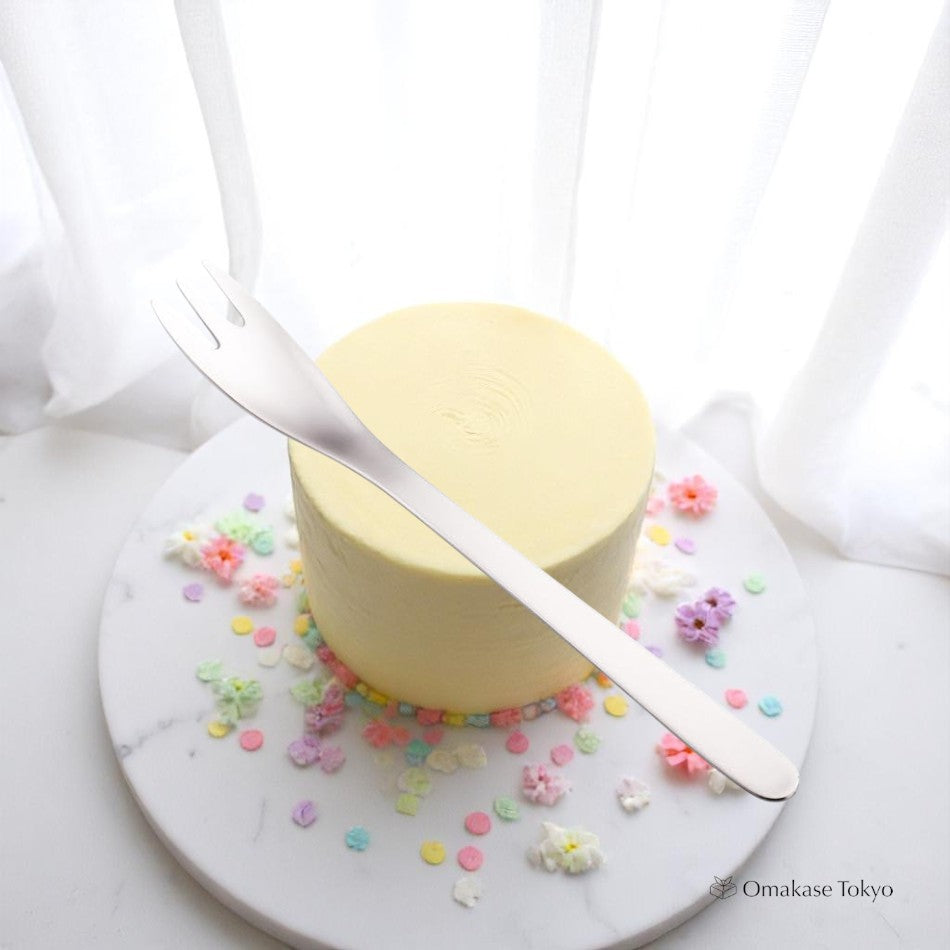 Sori Yanagi #1250 Fourchette à gâteau en acier inoxydable