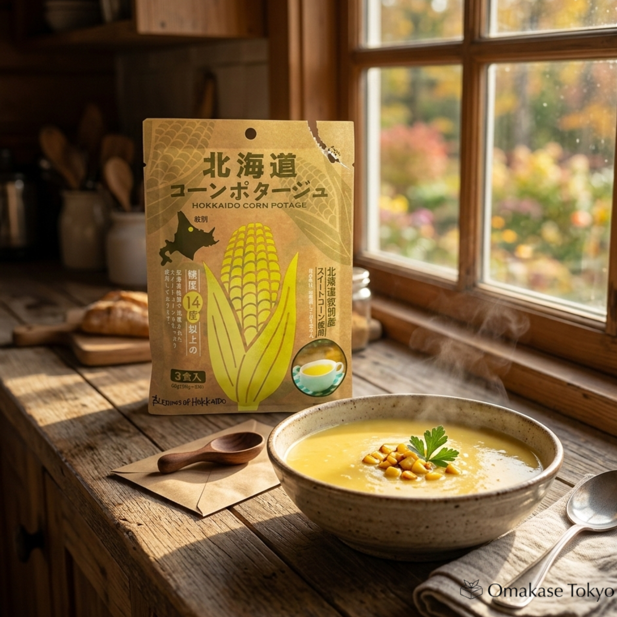 Potage de maïs Hokkaido (3 portions x 3 paquets)