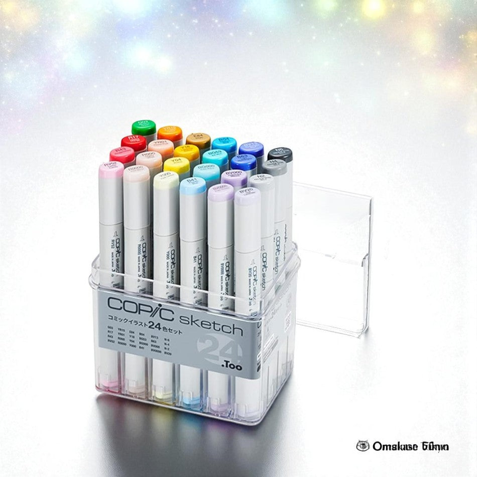 Ensemble d'illustrations de bandes dessinées Copic Sketch – 24 couleurs