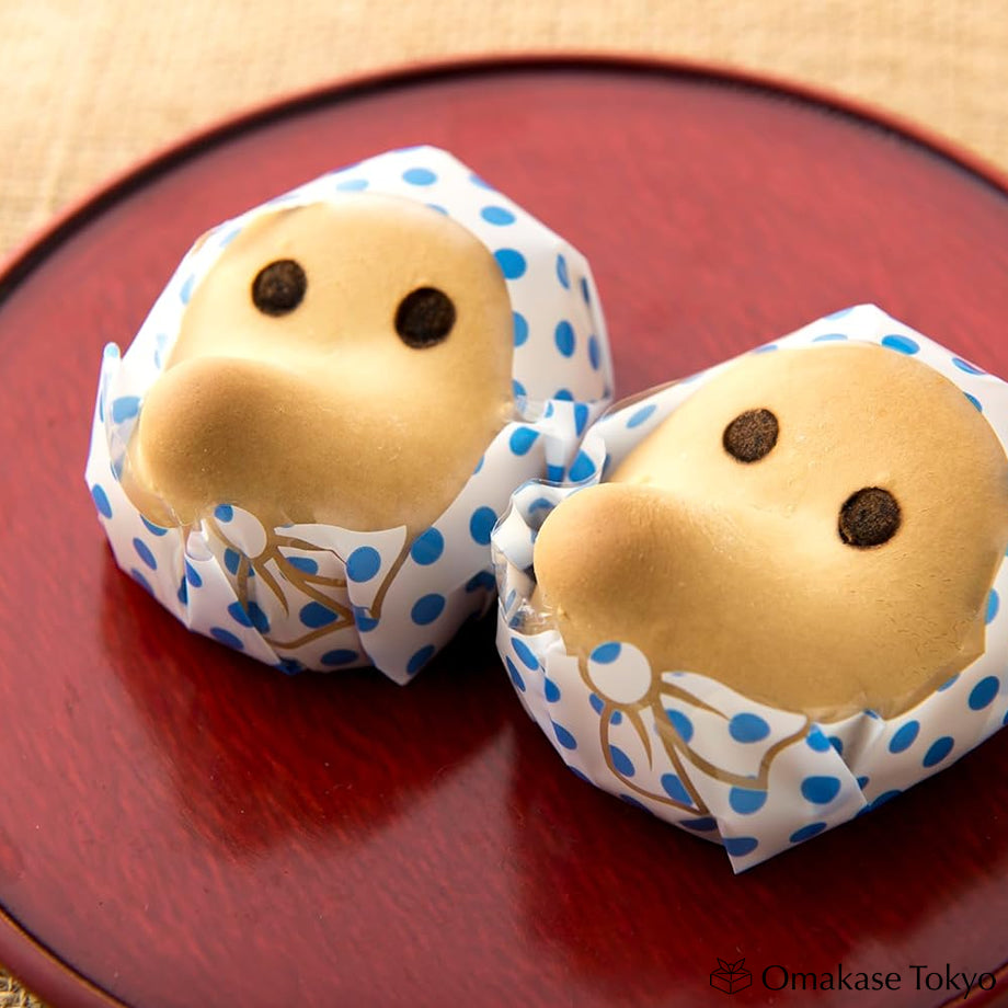 Dojyou Sukui Hyottoko Face Haricots Blancs Manjyu 12 pièces