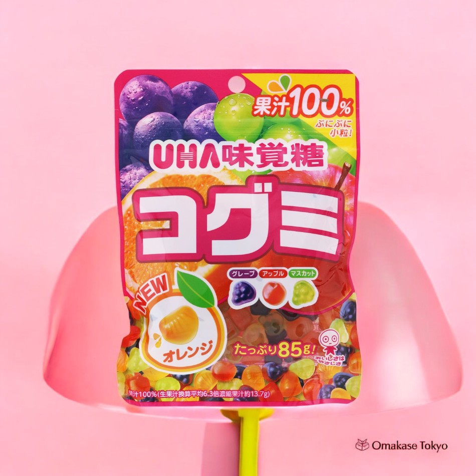 Assortiment de gommes aux jus de fruits UHA Mikakuto Kogumi 85 g