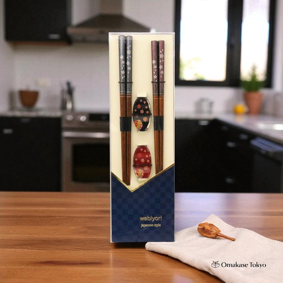 Ensemble de baguettes Ishida avec repose-baguettes