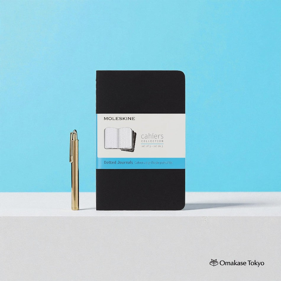 Moleskine Cahier 日记本 – 口袋大小，黑色点缀