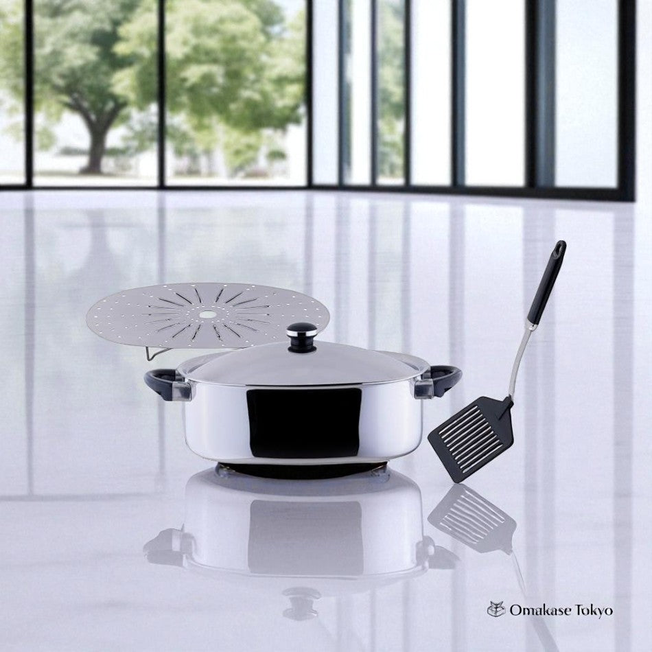 Pot ovale et plaque à vapeur Jutoku à noyau en aluminium