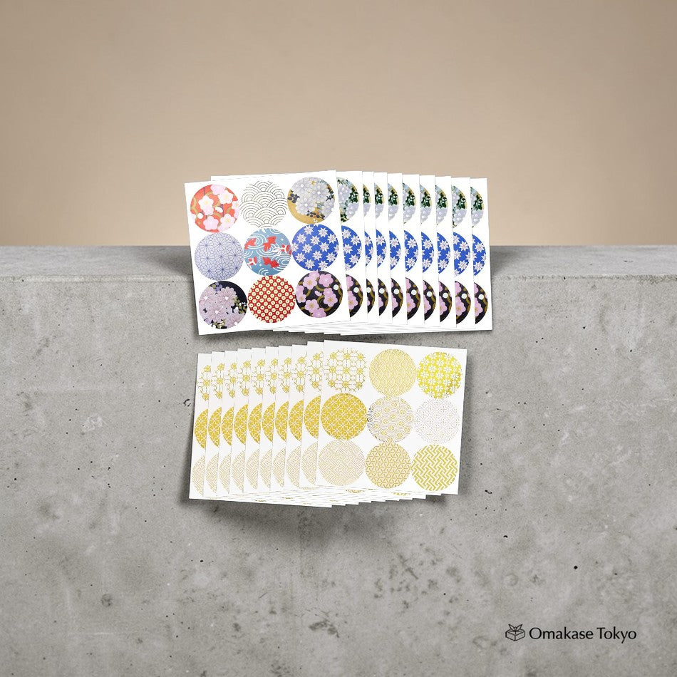 EdisonBrain Japanese Pattern Foil Stickers – 180 Pieces